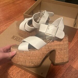 Women's White Platform Sandals